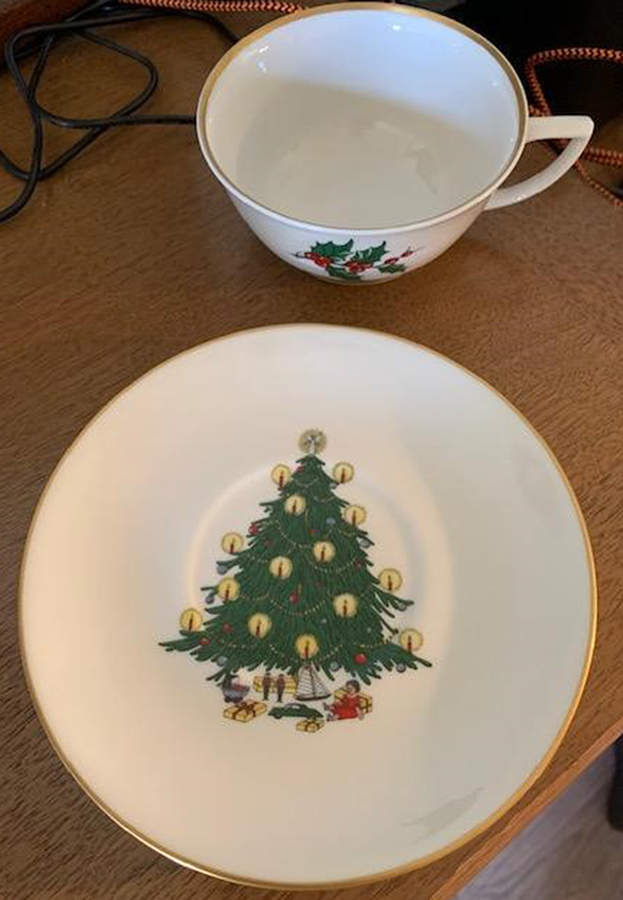 RYA3 Footed Cup & Saucer Set by Royal Chatham-1