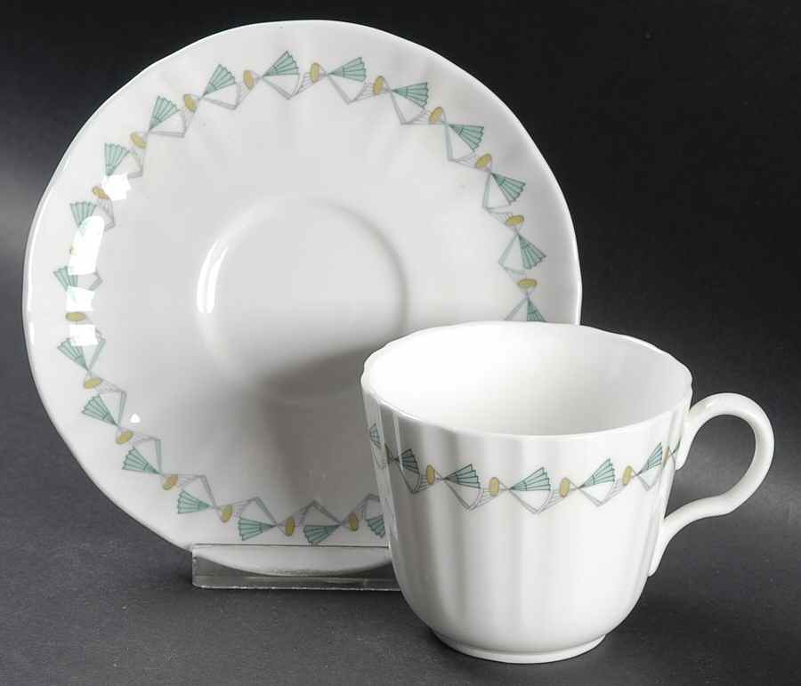 The Gilbert & Sullivan Service Flat Cup & Saucer Set by Royal Worcester-1