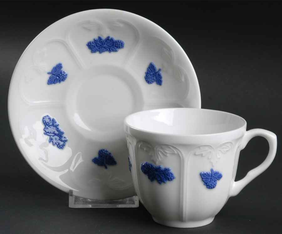Bla Blom Flat Cup & Saucer Set by Rorstrand-1