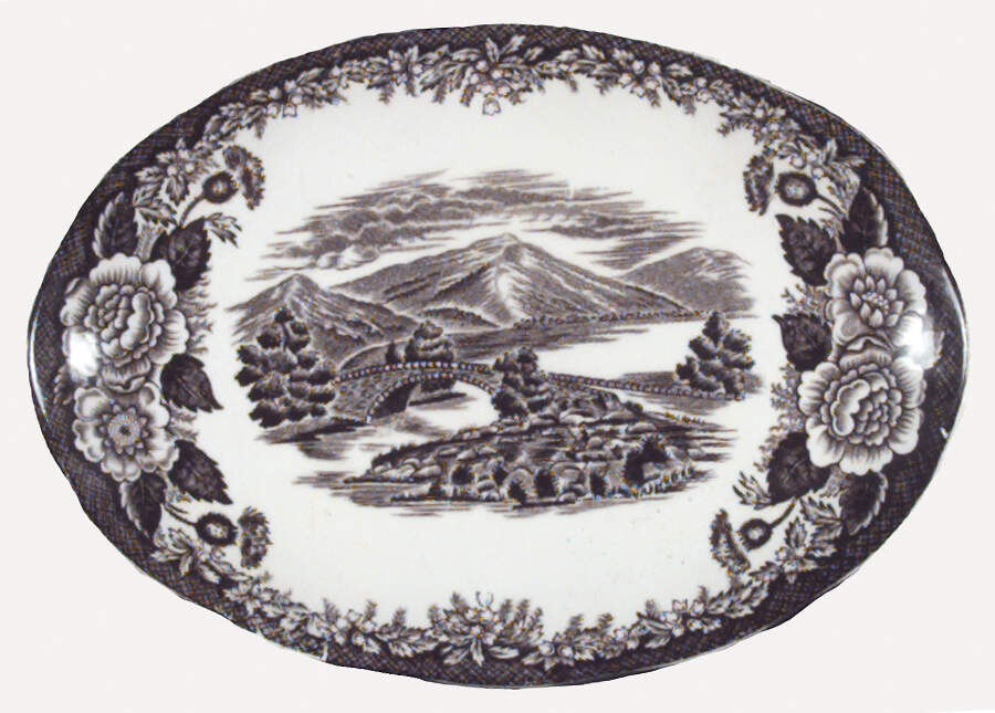 Lochs of Scotland Brown Underplate for Gravy Boat by Royal Warwick-1