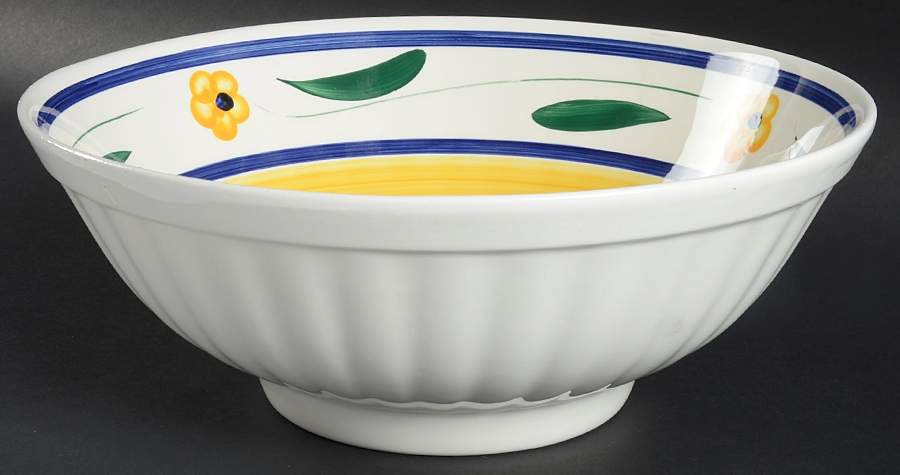 Impatiens 12" Large Salad Serving Bowl by Roma (New York)-1