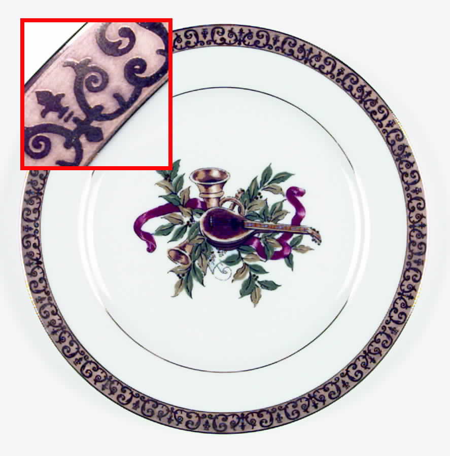 Gold Buffet (Christmas) Salad Plate by Royal Gallery-1