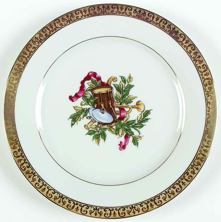 Gold Buffet (Christmas) Salad Plate by Royal Gallery-1