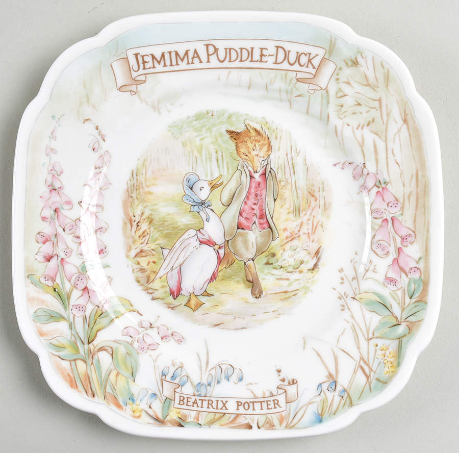 World of Beatrix Potter Square Bread & Butter Plate by Royal Albert-1