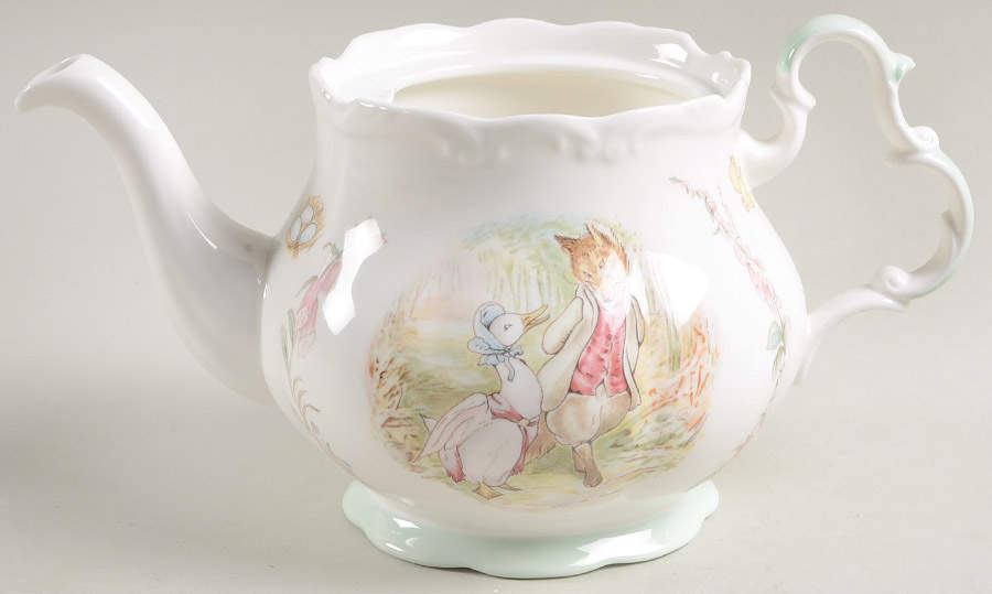 World of Beatrix Potter Teapot No Lid by Royal Albert-1
