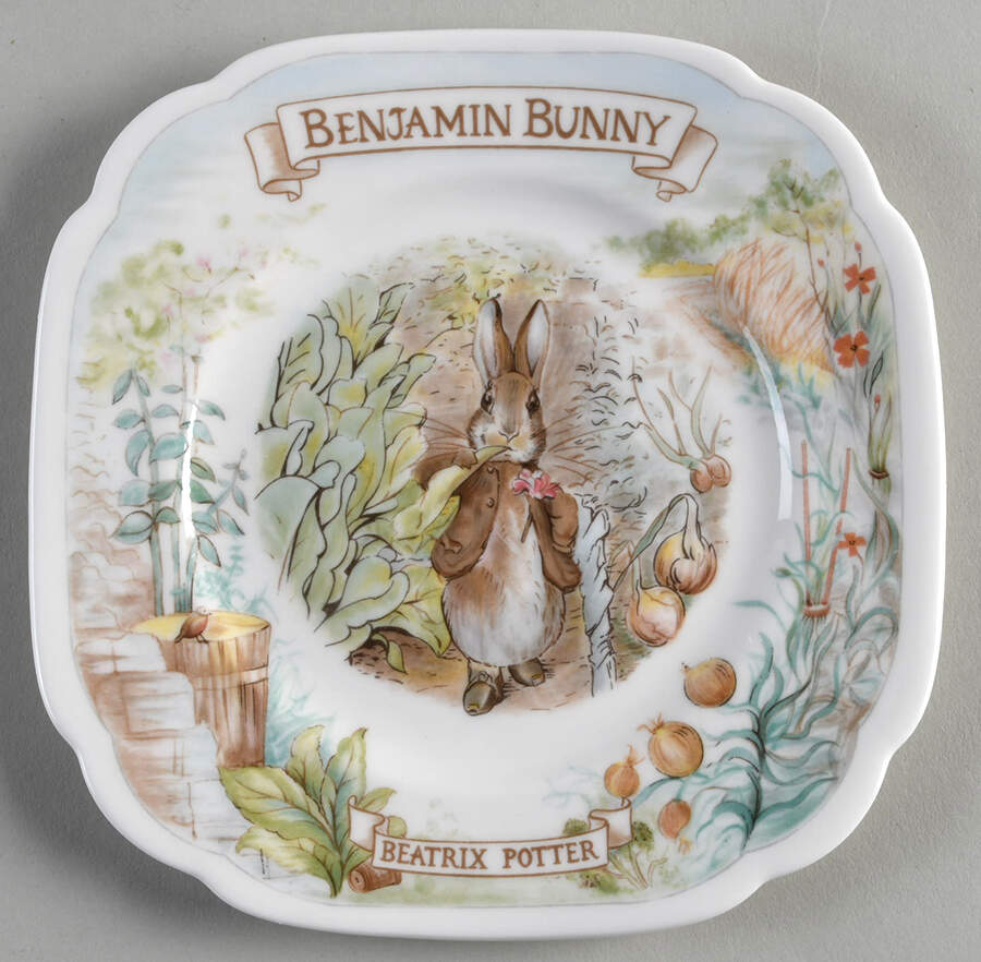 World of Beatrix Potter Square Bread & Butter Plate by Royal Albert-1
