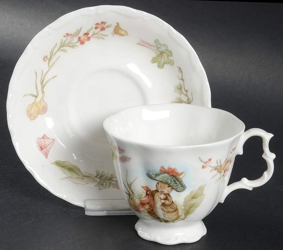 World of Beatrix Potter Footed Cup & Saucer Set by Royal Albert-1