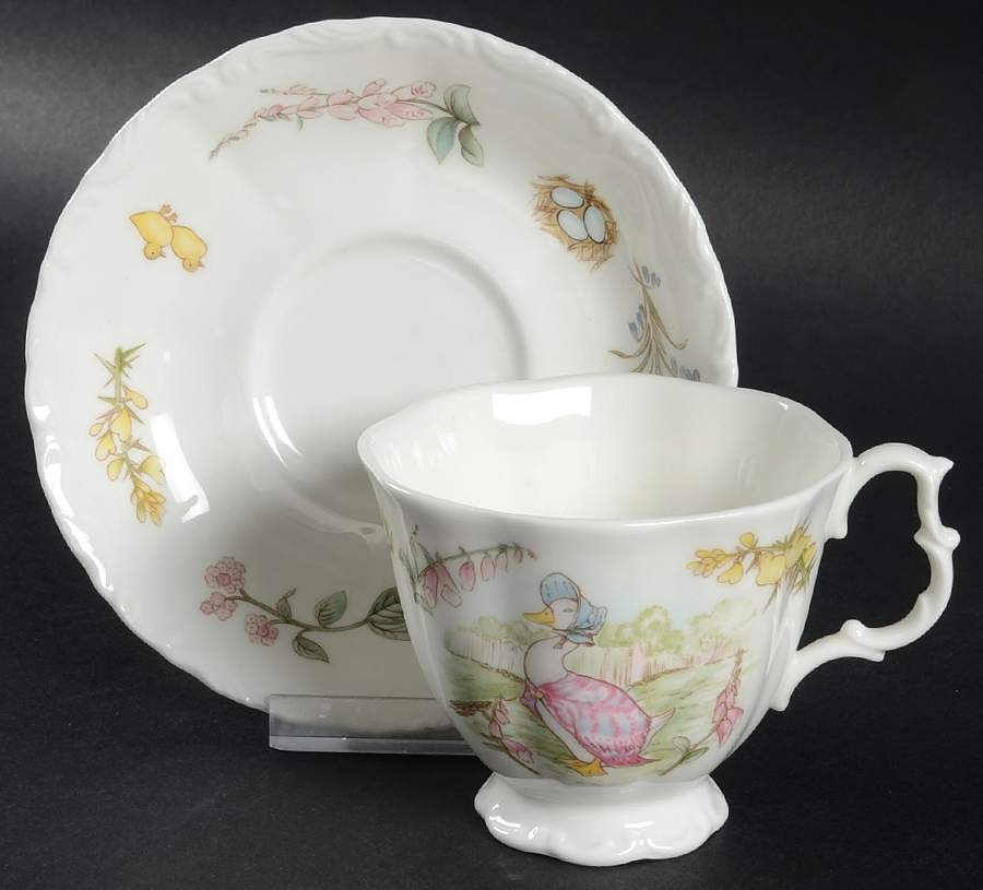 World of Beatrix Potter Footed Cup & Saucer Set by Royal Albert-1