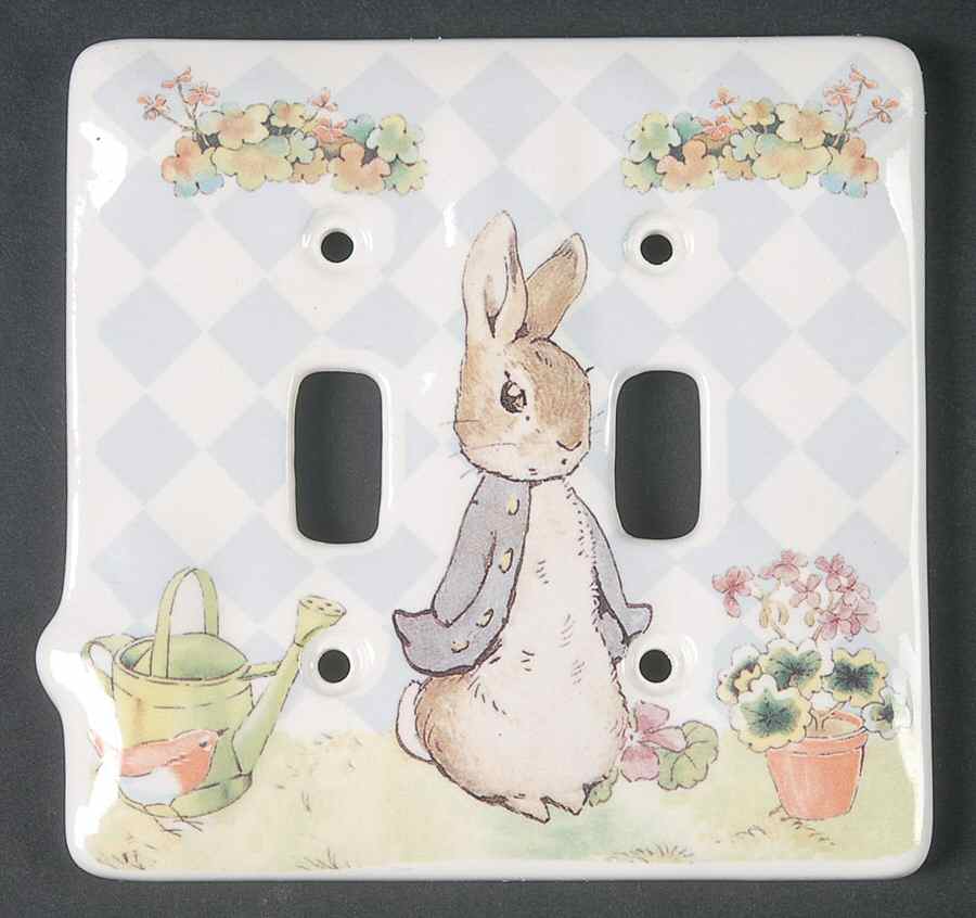 World of Beatrix Potter Double Light Switch Cover by Royal Albert-1