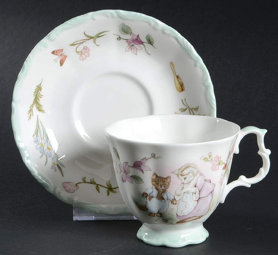 World of Beatrix Potter Footed Cup & Saucer Set by Royal Albert-1