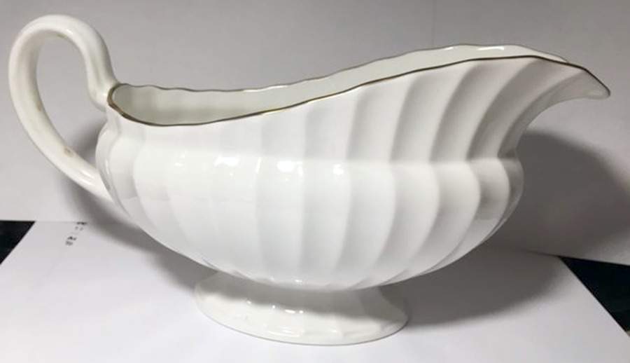 Warmstry Gold Edge Gravy Boat by Royal Worcester-1