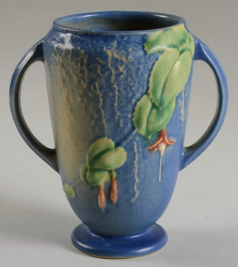 Fuchsia Blue 6" Footed Vase by Roseville-1