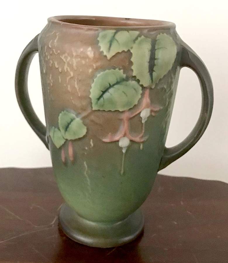 Fuchsia Green 6" Footed Vase by Roseville-1