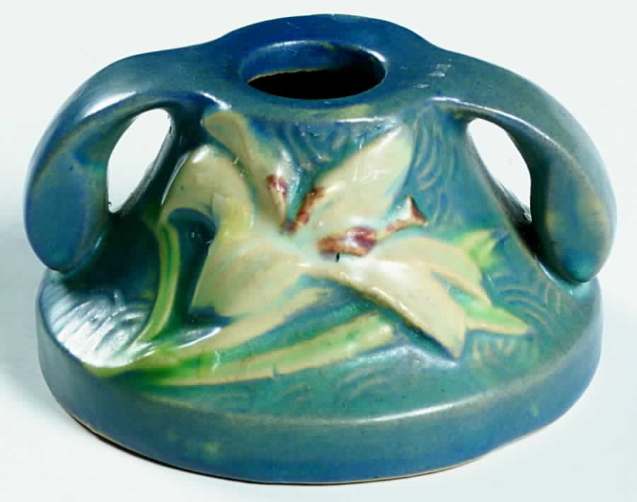 Zephyr Lily Bermuda Blue 2" Candlestick by Roseville-1