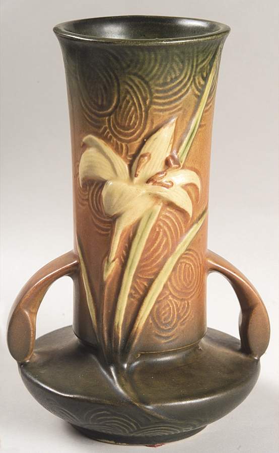 Zephyr Lily Siena 7" Handled Vase by Roseville-1