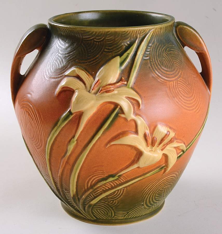 Zephyr Lily Siena Cookie Jar No Lid by Roseville-1