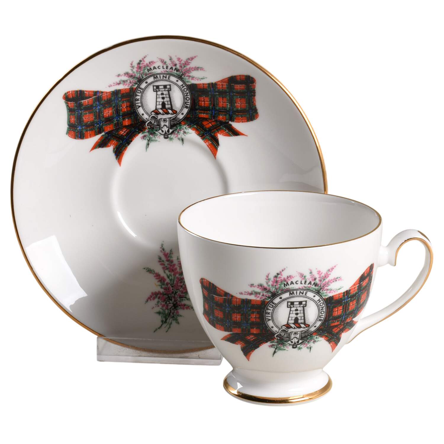Coat of Arms (Smooth) Footed Cup & Saucer Set by Royal Grafton-1