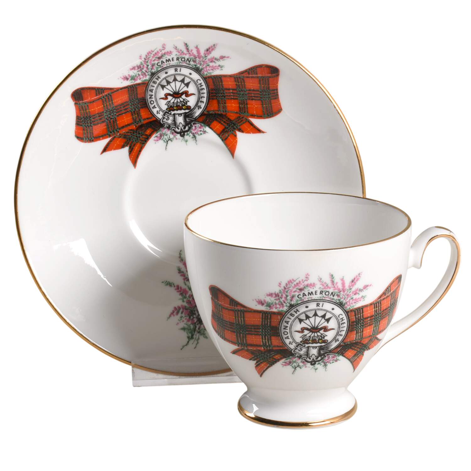 Coat of Arms (Smooth) Footed Cup & Saucer Set by Royal Grafton-1