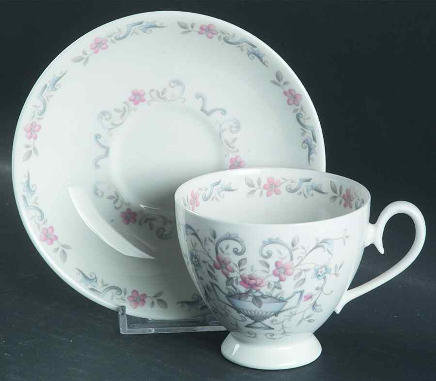 Pavan Footed Cup & Saucer Set by Ridgway (Ridgways)-1