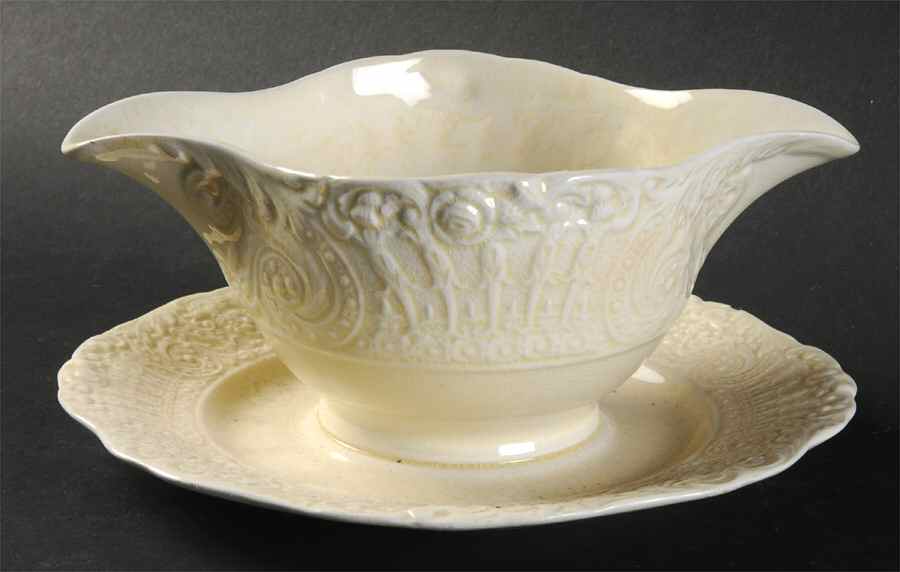 Renaissance Gravy Boat with Attached Underplate by Ridgway (Ridgways)-1
