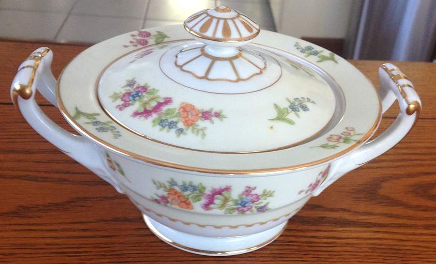 RO52 Sugar Bowl & Lid by Rose (Japan)-1