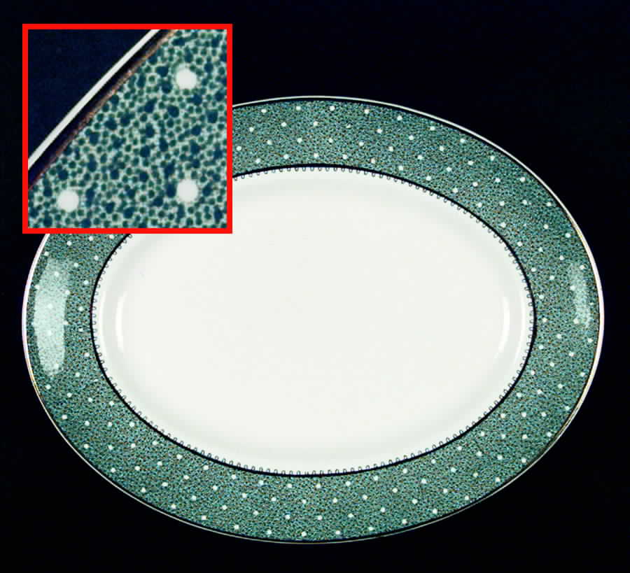 Conway Green 12" Oval Serving Platter by Ridgway (Ridgways)-1