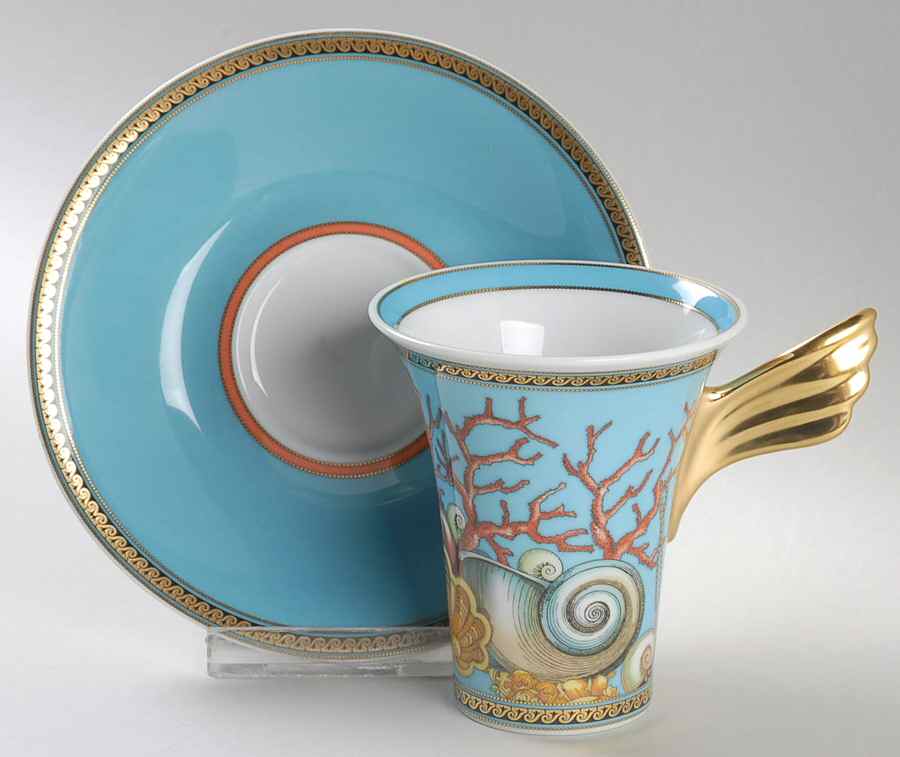 Les Tresors De La Mer Flat Cup & Saucer Set by Rosenthal - Continental-1