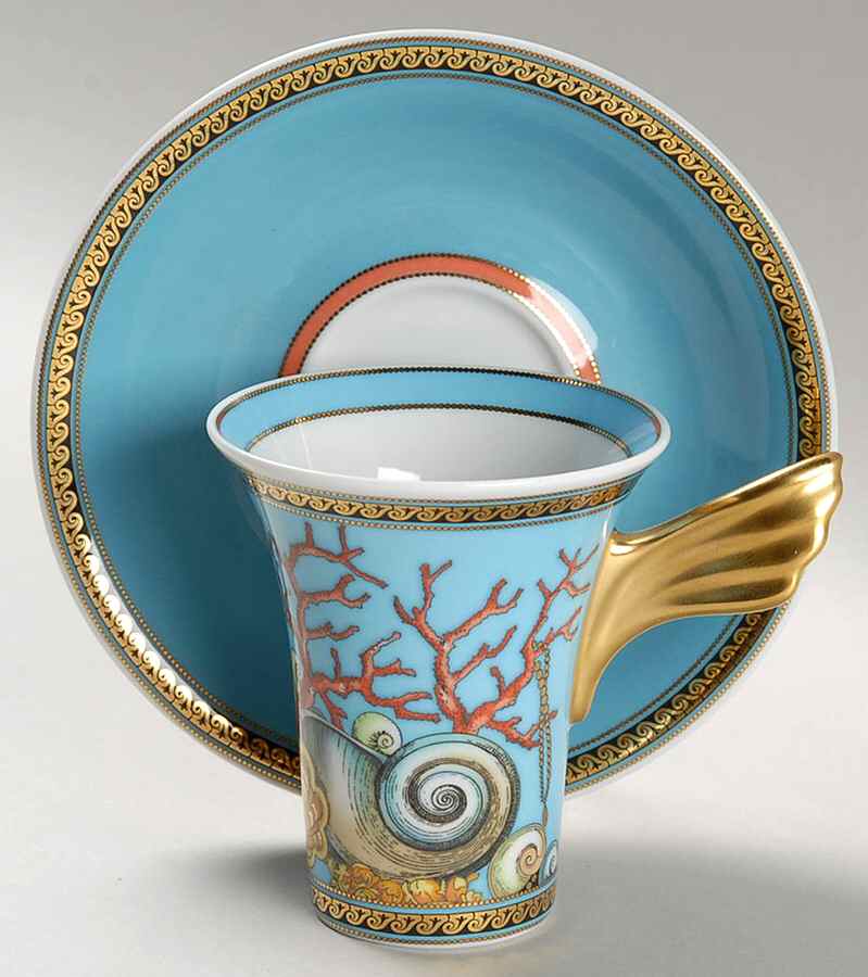 Les Tresors De La Mer Flat Demitasse Cup & Saucer Set by Rosenthal - Continental-1