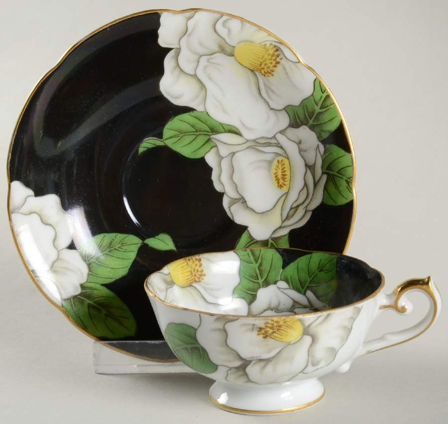 Garden Nocturn Footed Demitasse Cup & Saucer Set by Rossetti-1