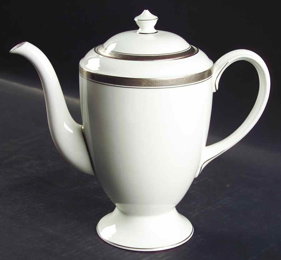 Baroness Platinum Coffee Pot & Lid by Royal Worcester-1