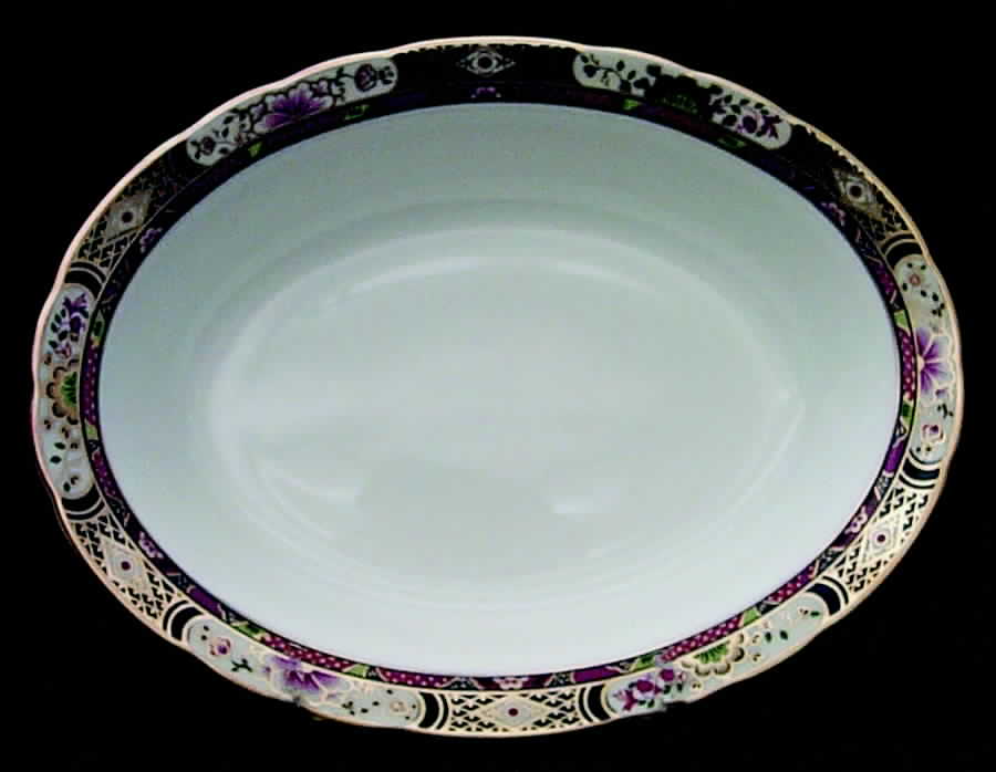 Chelsea Garden 9" Oval Vegetable Bowl by Royal Crown Derby-1
