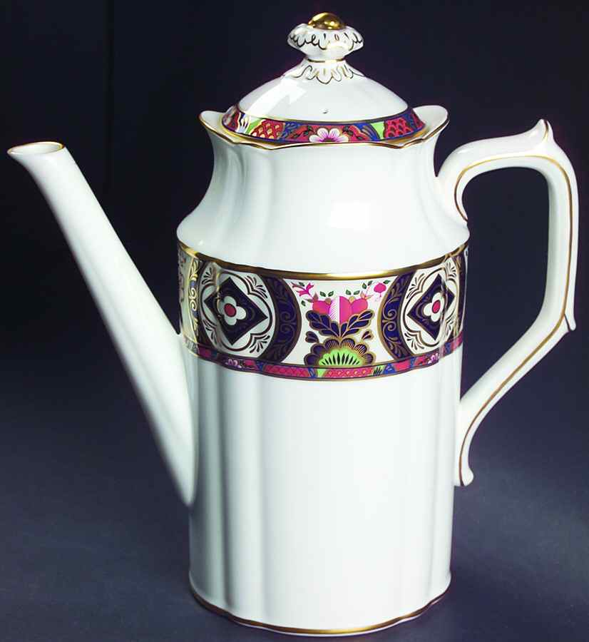 Chelsea Garden Coffee Pot & Lid by Royal Crown Derby-1