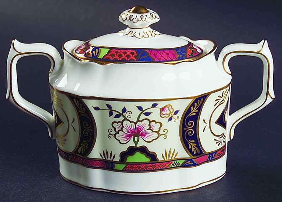 Chelsea Garden Sugar Bowl & Lid by Royal Crown Derby-1