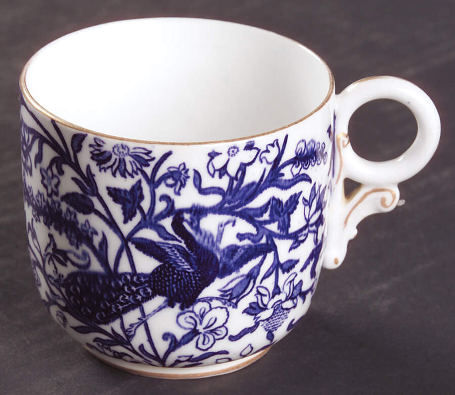 Derby Peacock Blue Flat Cup by Royal Crown Derby-1