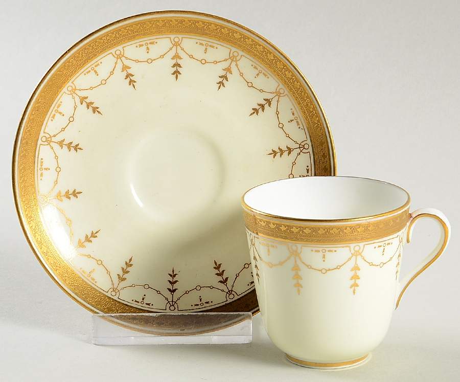 6146 Flat Demitasse Cup & Saucer Set by Royal Cauldon-1