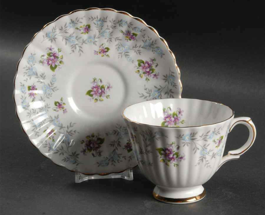 Enchantment Footed Cup & Saucer Set by Royal Stafford-1