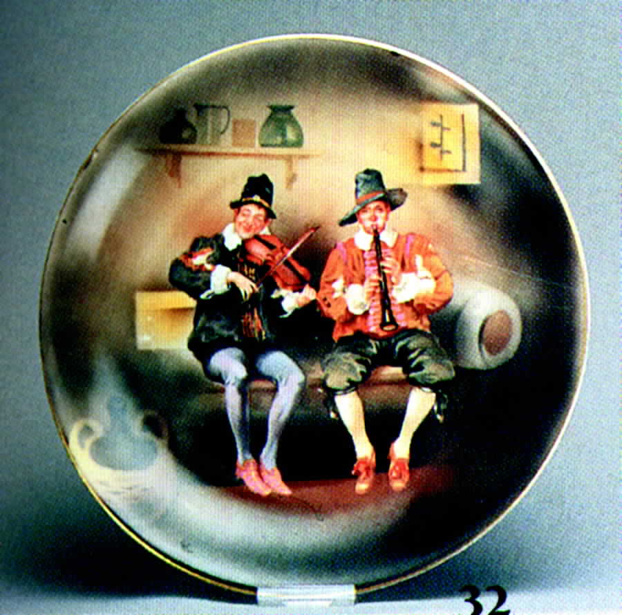 Peasant Musicians Luncheon Plate by Royal Bayreuth-1