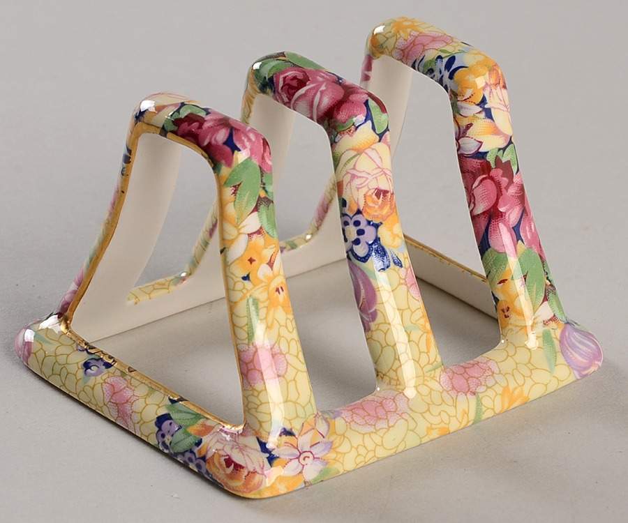 Welbeck (Earthenware, Intro 1995) Breakfast Set, 2-Slice Toast Rack Only by Royal Winton-1