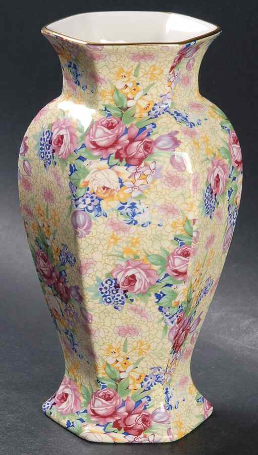 Welbeck (Earthenware, Intro 1995) Hexagonal Vase by Royal Winton-1