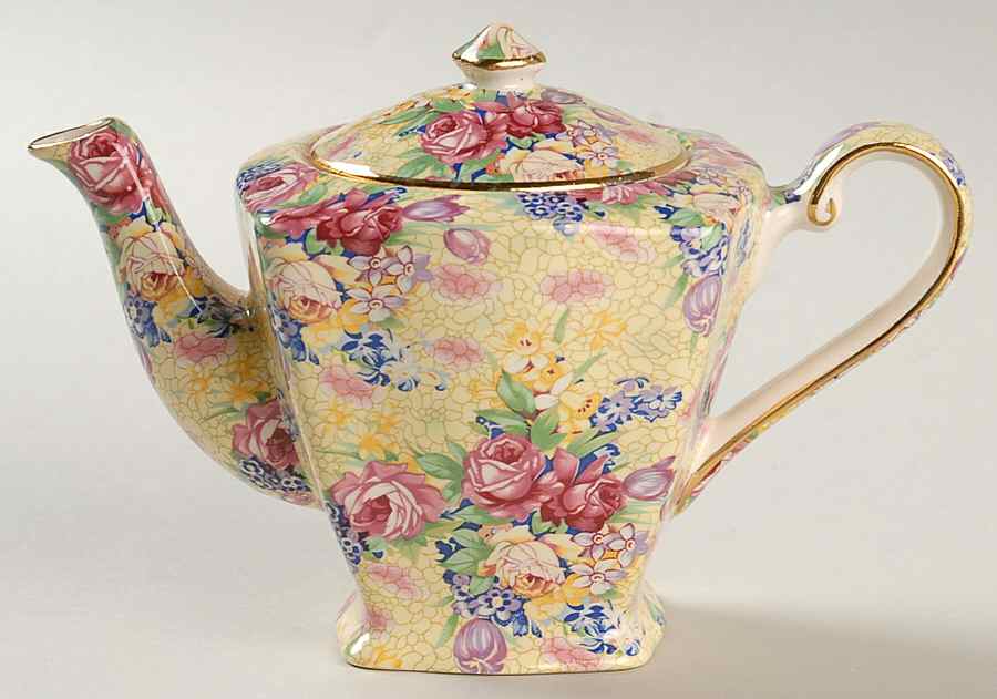 Welbeck (Earthenware, Intro 1995) Individual Teapot & Lid by Royal Winton-1