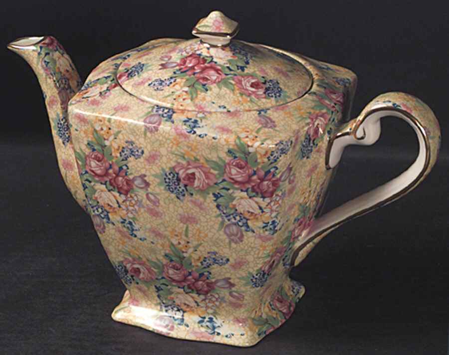 Welbeck (Earthenware, Intro 1995) Ascot Teapot & Lid by Royal Winton-1