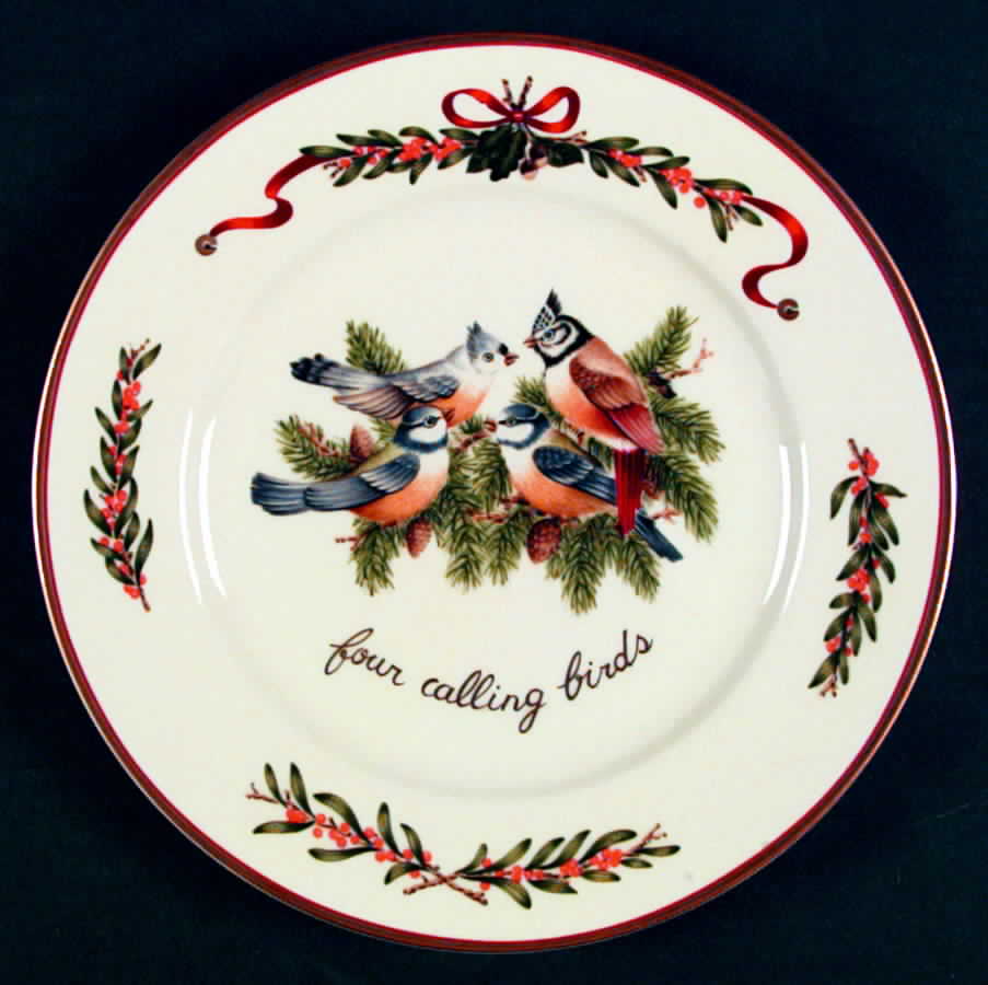 All The Days of Christmas Dessert/Pie Plate by Royal Gallery-1