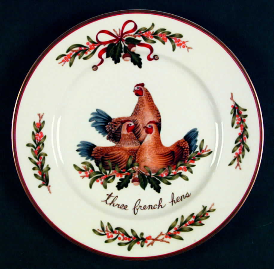 All The Days of Christmas Dessert/Pie Plate by Royal Gallery-1