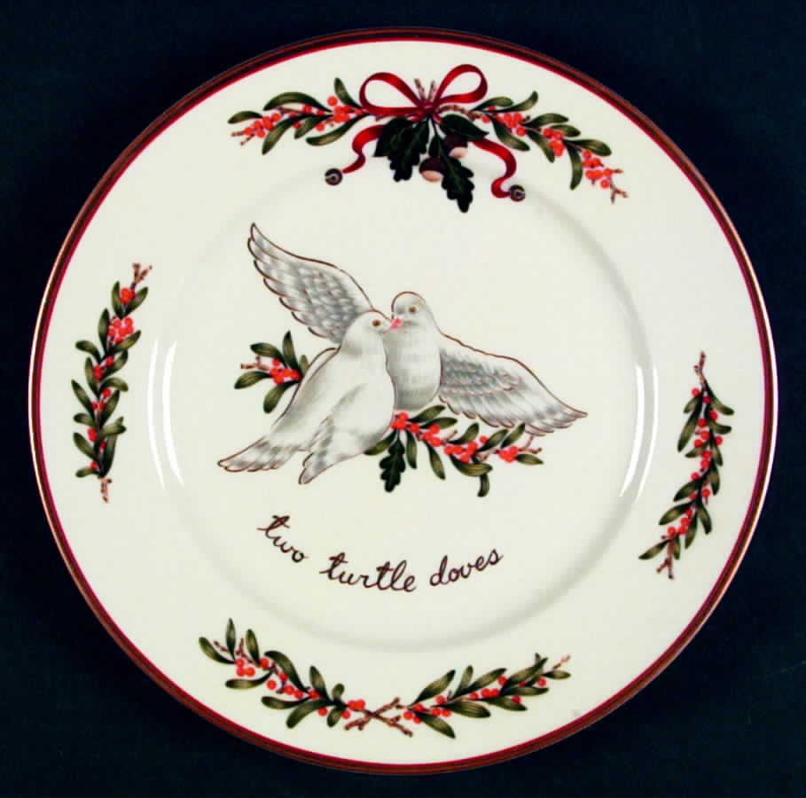 All The Days of Christmas Dessert/Pie Plate by Royal Gallery-1