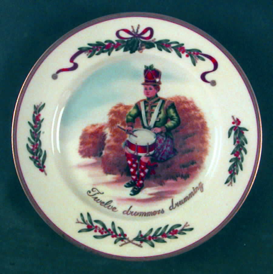 All The Days of Christmas Dessert/Pie Plate by Royal Gallery-1