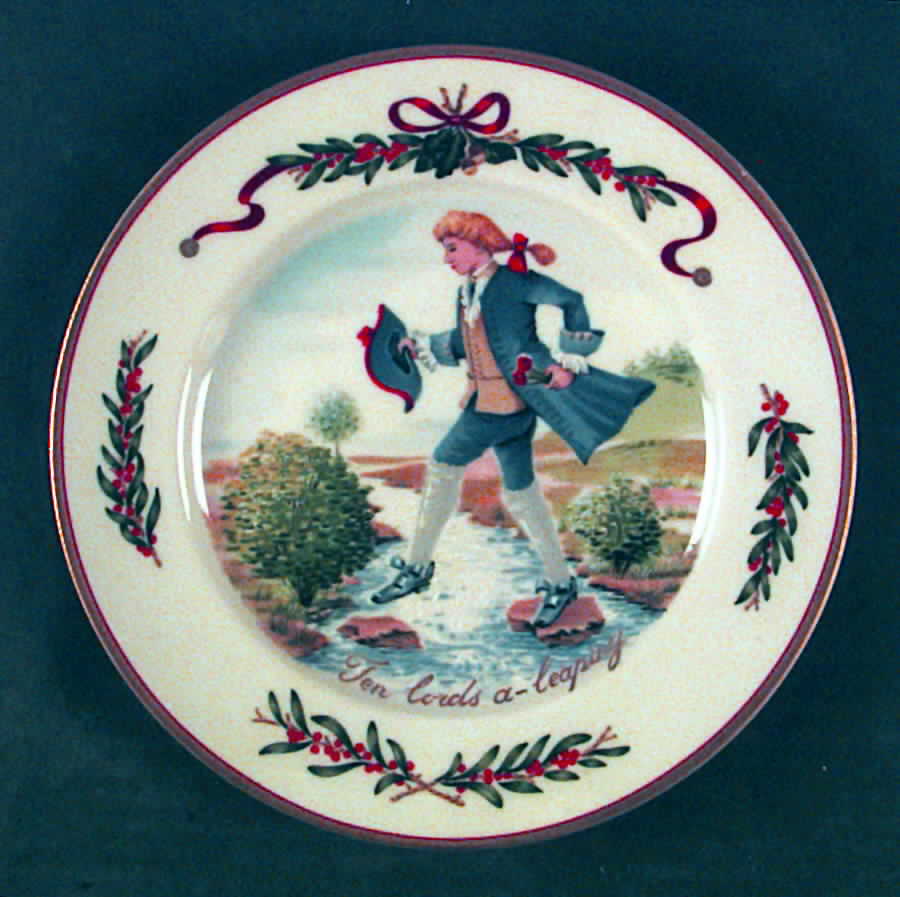 All The Days of Christmas Dessert/Pie Plate by Royal Gallery-1