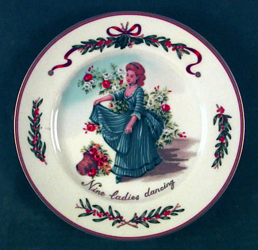 All The Days of Christmas Dessert/Pie Plate by Royal Gallery-1