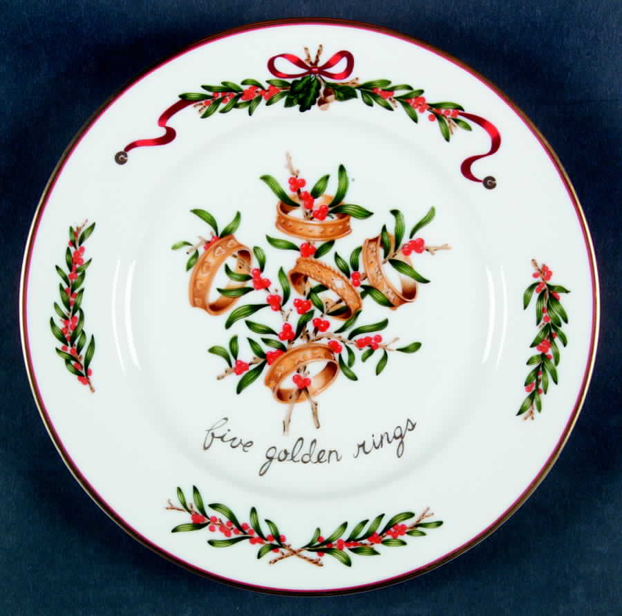 All The Days of Christmas Dessert/Pie Plate by Royal Gallery-1