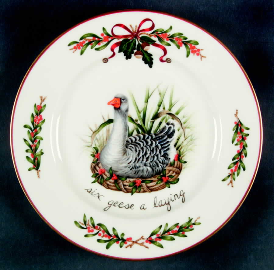 All The Days of Christmas Dessert/Pie Plate by Royal Gallery-1