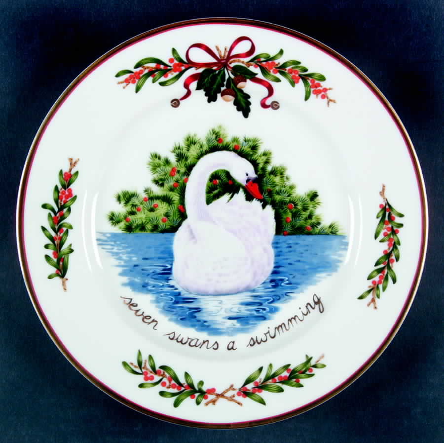 All The Days of Christmas Dessert/Pie Plate by Royal Gallery-1